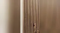 Kusrustic Wood Veneer Pet MDF Slat Wall Panels Pet Wooden Composite Acoustic Panel