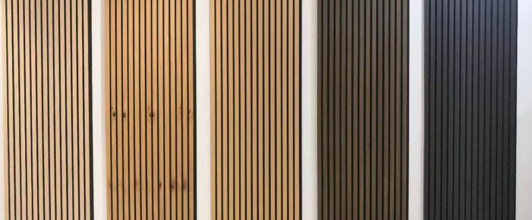 AG. Acoustic Wooden Timber Slat Composite Polyester Fiber Decorative Acoustic Wall Panels