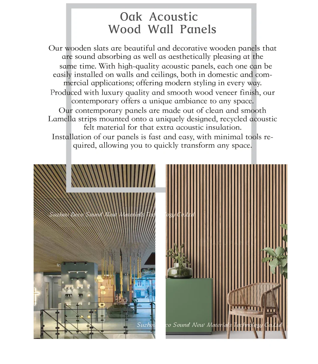 Light Oak Acoustic Timber Slats Panel