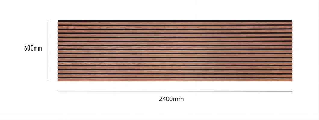 Eco-Friendly Slat Wood Panel Akupanel Veneer Pet MDF Acoustic Panel