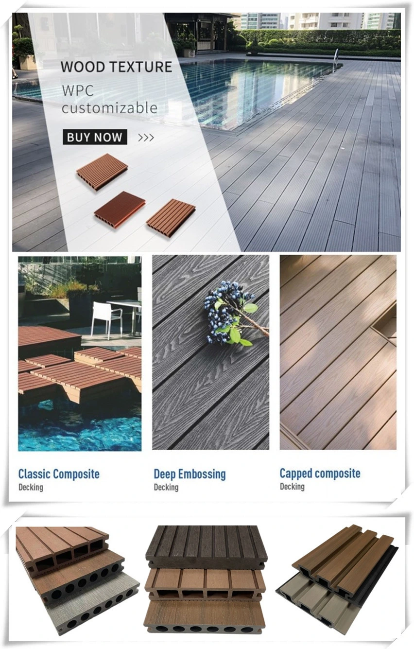 Solid Skinning Plastic Wood Composite Decking Outdoor WPC Decking PVC Foam Board Building Material Wall Panel