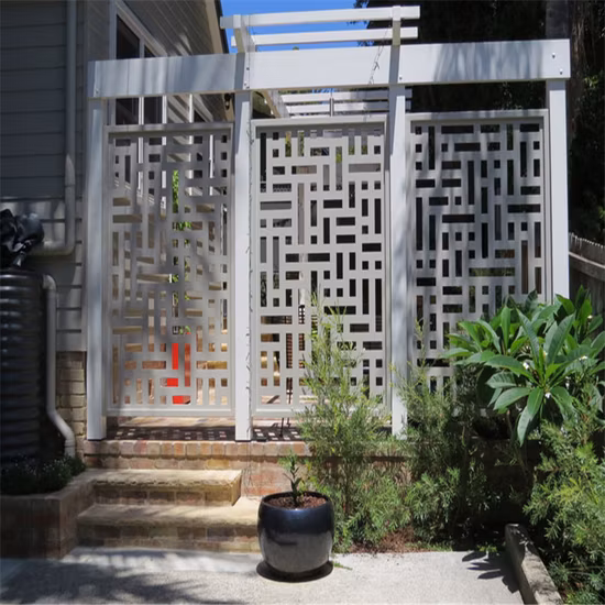 High Quality Laser Cut Screen Fence Powder Coating Aluminum Laser Cut Panels for Room Divider