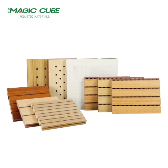 Veneer Sound Proof MDF Interior Decorative Timber for Slatted Panel Wall Covering