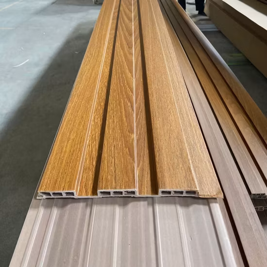 WPC Wood Fiber Slat Wall Panel Slat Fluted Great Wall Walnut Solid Wood Grilles Panels Inside Decorative Indoor Interior Cladding Laminated PVC WPC Wall Panels